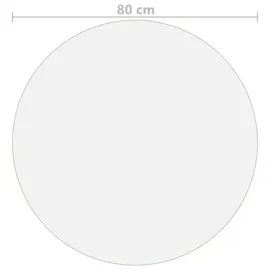 vidaXL Tischfolie Transparent Ø 80 cm 2 mm PVC vidaXL