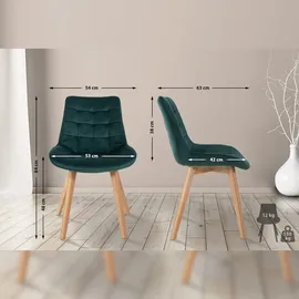 CLP Stuhl Brook Samt grün