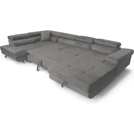 sofiland Eckcouch U-Form Grau 2-Sitzer