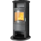 Kaminofen HARK 17 NH GT FlameKat 7 kW - Ofenkacheln: schwarz-glänzend - Korpus: titan
