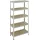 pro-bau-tec Schwerlastregal Holz 180 x 90 x 40 cm silber