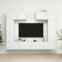 VidaXL 6-tlg. TV-Schrank-Set Weiß Holzwerkstoff