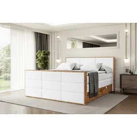 altdecor Boxspringbett 140 x 200 cm H3 Weiß