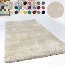 Hochflor-Teppich ESPRIT "Relaxx ESP-4150", beige, H:25mm Ø:200cm, Kunstfaser, Teppiche, Wohnzimmer, sehr große Farbauswahl, weicher dichter Hochflor