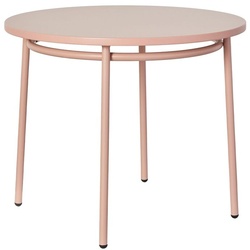 Runder LIFETIME Kindertisch Chill aus Metall in rosa