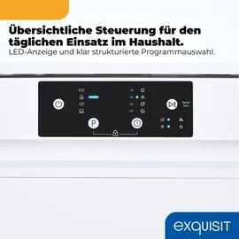 Exquisit GSP9109-451D Unterbau-Geschirrspüler (Unterbaugerät, 450 mm, Weiß)