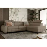 99rooms Lyna Ecksofa Kunstleder SOFT Hellbraun Rechts