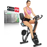 Profun - Heimtrainer 2 in 1 - Heimtrainer mit Magnetwiderstand einstellbar in 10 Stufen per App und Trainingsbänder - Indoor Bike 5568
