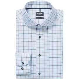 Olymp Businesshemd OLYMP "OLYMP Luxor, modern fit, Royal Kent", Herren, Gr. 45, Normaler Arm, marine, 100% Baumwolle, Hemden