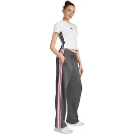 adidas Essentials 3-Streifen Open Hem Fleece Jogginghose Grau/Sporthose S