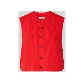 Marc O'Polo Regular Fit Strickweste aus Woll-Mix, hellrot, L
