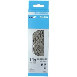 Shimano E-Bike-Kette CN-E8000 11-fach. 116 Glieder. Kettenschloss. 1 Stk. silber No Size