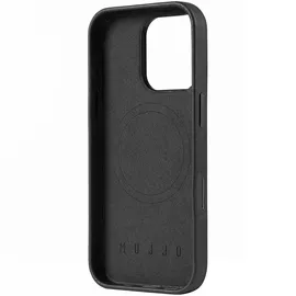 Mujjo iPhone 16 Pro Leder Case MagSafe schwarz