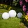 H4L Kugelleuchten 3er Set 30/40/50cm weiß E27 Kugelampen Garten Terrassenleuchte Dekoleuchten