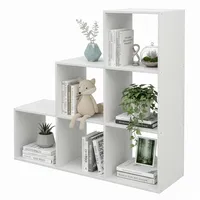 Relaxdays Bücherregal 97,5 x 29 x 97,5 cm Weiß