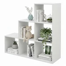 Relaxdays Bücherregal 97,5 x 29 x 97,5 cm Weiß