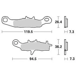 TRW Bremsbelag Typ RSI, Sintermetall Offroad Racing, Bremsbelag "MCB 697" Rennsportartikel