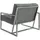 s-style möbel Loungesessel Tampa Samtstoff 84 x 81 x 89 cm Grau/Silber