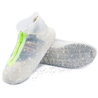 DolDer Überschuhe, Silikon Schuhüberzieher wasserdicht Schuhe Silikonschuhe perfekt für Regen, Wandern und Gassi Gehen Hund, Regenüberschuhe (Größe M transparent)