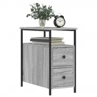 VidaXL Nachttisch Grau Sonoma-Eiche 30x60x60 cm Holzwerkstoff