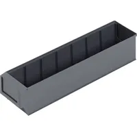 ALUTEC München Sichtlagerkasten Kunststoff 400 x 91 x 81 mm Dunkelgrau
