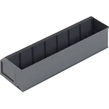 ALUTEC München Sichtlagerkasten Kunststoff 400 x 91 x 81 mm Dunkelgrau