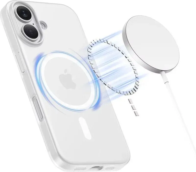 Tech-Protect MagSlim MagSafe Hülle für iPhone 17 - Mattweiß