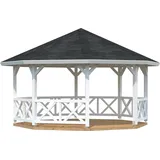 Palmako Pavillon Betty 18,0 m2 weiße Grundierung