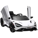 aiyaplay Kinder Elektroauto 12 V Kinderauto mit 2,4G Fernbedienung, MP3 Musik, Elektrofahrzeug mit Hupe, Lichten, Flügeltüren, Sanftstart, 3-5 km/h, für 3-6 Jahre Kinder, Weiß