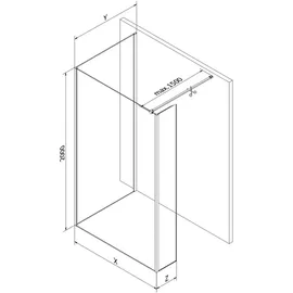 Mexen Kioto Duschtrennwand 120 x 200 cm rechts transparent gebürstetes Kupfer 800-120-105