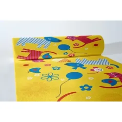 MANK Airlaid Tischläufer Happy Kids, 40 cm x 24 m, 1 Stück - Kindermotiv Kindergeburtstag