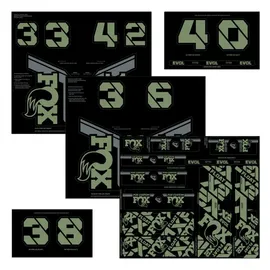 Fox Decal 2021 AM Aufkleberset - Pistachio, Schwarz, Grün - Einheitsgröße