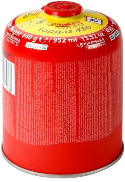 Rothenberger Topgas 450, Gaskartusche 450g Anschluss: 7/16" EU