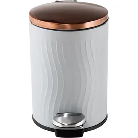Hti-Living Kosmetikmülleimer Jannik 3 Liter Grau Kupfer - Grau/Kupfer