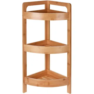 Bambus Badezimmer Regal - 61 cm - Eckregal Holz Standregal Bad Regal Holzregal
