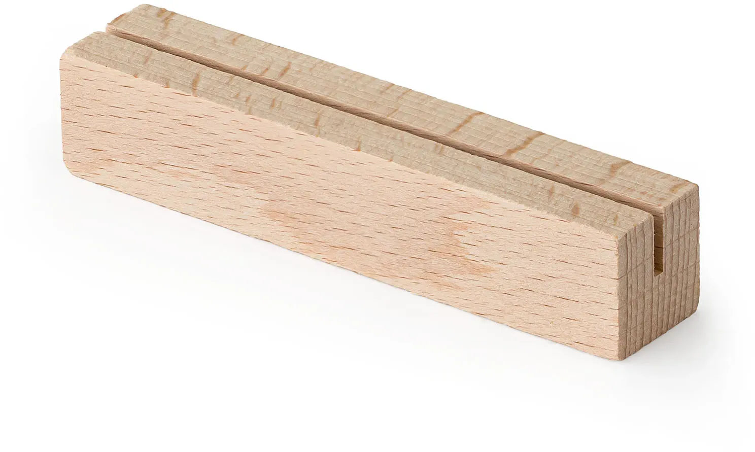Metrie | Kartin-10AA2 Holz-Kartenhalter, 1 Nut, Reinbuche | 10 cm