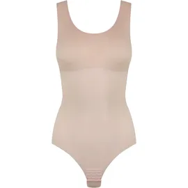 Magic Bodyfashion Shaping-Body MAGIC BODYFASHION, Damen, Gr. S, Cup C, braun (cappuccino), Obermaterial: 85% Polyamid, 15% Elasthan, eng normal, tiefer Rundhals, Bodys, starke Kompression, nahtlos, eng, basic, bequem, weich