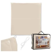 Relaxdays Sonnensegel, Polyester, Beige