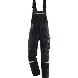 Terrax Herren Latzhose Workwear schwarz-Limette (60) - 60