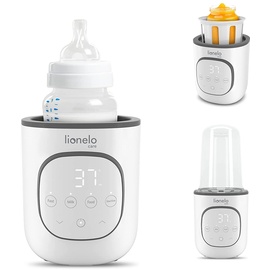 Lionelo Thermup 2.0 Flaschenwärmer 5in1 Aufwärmen von Flüssigkeiten und Babynahrung, Sterilisation, Abtauung BPA-freier Flaschenwärmer Sicherung vor Überhitzung