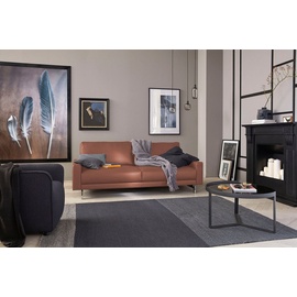 HÜLSTA sofa 3-Sitzer »hs.450«, Armlehne niedrig, Fuß chromfarben glänzend, Breite 204 cm, braun
