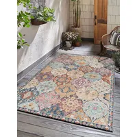 The CarPET Palma - Outdoor Teppich wetterfest – Balkon Teppich, Terrasse & Garten – UV-beständig, pflegeleicht, Indoor Outdoor Teppich, Mehrfarbig, Bunt, 160 x 230 cm