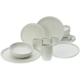 CreaTable Uno 16tlg. Steinzeug Off White