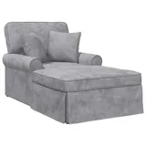 vidaXL Chaise Lounge mit Rock Hellgrau 157 x 91 x 91 cm ARES