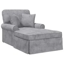 vidaXL Chaise Lounge mit Rock Hellgrau 157 x 91 x 91 cm ARES