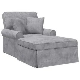 vidaXL Chaise Lounge mit Rock Hellgrau 157 x 91 x 91 cm ARES