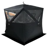 Isoliertes Eis-Angelzelt für 3–5 Personen, Pop-Up-Hub-Form, tragbares Eisfischen, Shanty-Eishaus mit Tragetasche, Thermo-Winter-Eishaus (Größe: 200 x 200 x 210 cm, Farbe: Sauna-Stil)