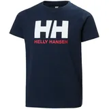 HELLY HANSEN Logo Kurzarm-t-shirt - Navy - 14 Jahre