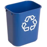 Proregal Rubbermaid Rechteckiger Abfallbehälter Aus Polyethylen 12,9 Liter HxBxT 30,8 x 21 x 29 cm Blau Mit Recyclingsymbol