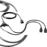 Sygonix SY-5042698 Kaltgeräte Y-Kabel Schwarz 2.35 m